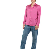 FUCHSIA MINERAL POLKA DOT SHIRT