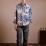 CAMICIA BLUE WATER FLOWERS