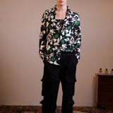 CAMICIA GEOMETRIC GREEN ROSES