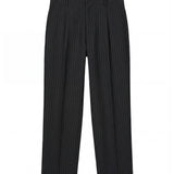 PANTALONE GESSATO NERO