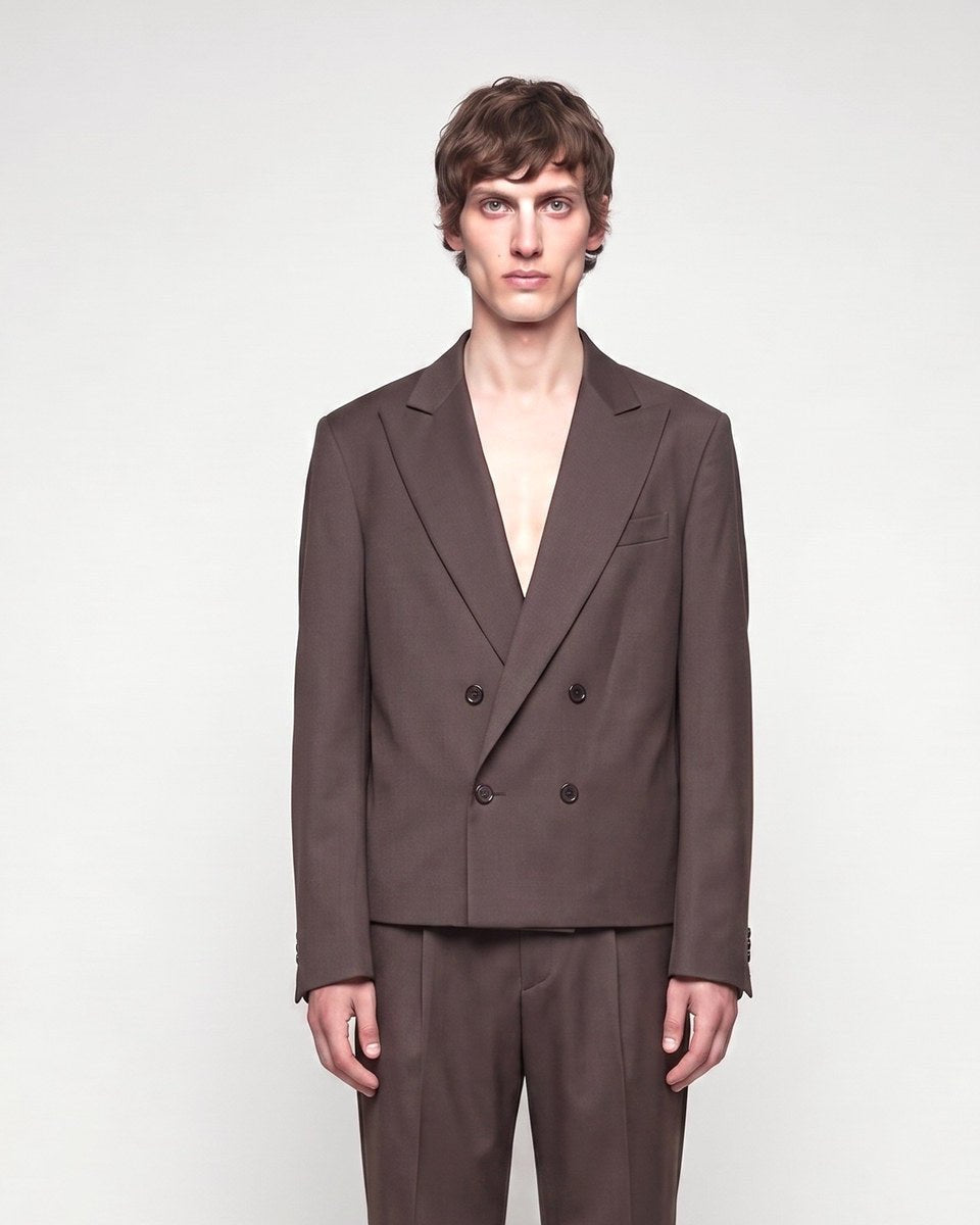 ABITO CROP DOPPIOPETTO BROWN - Benevierre