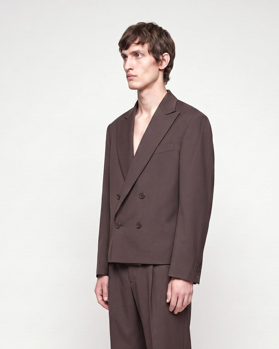 ABITO CROP DOPPIOPETTO BROWN - Benevierre