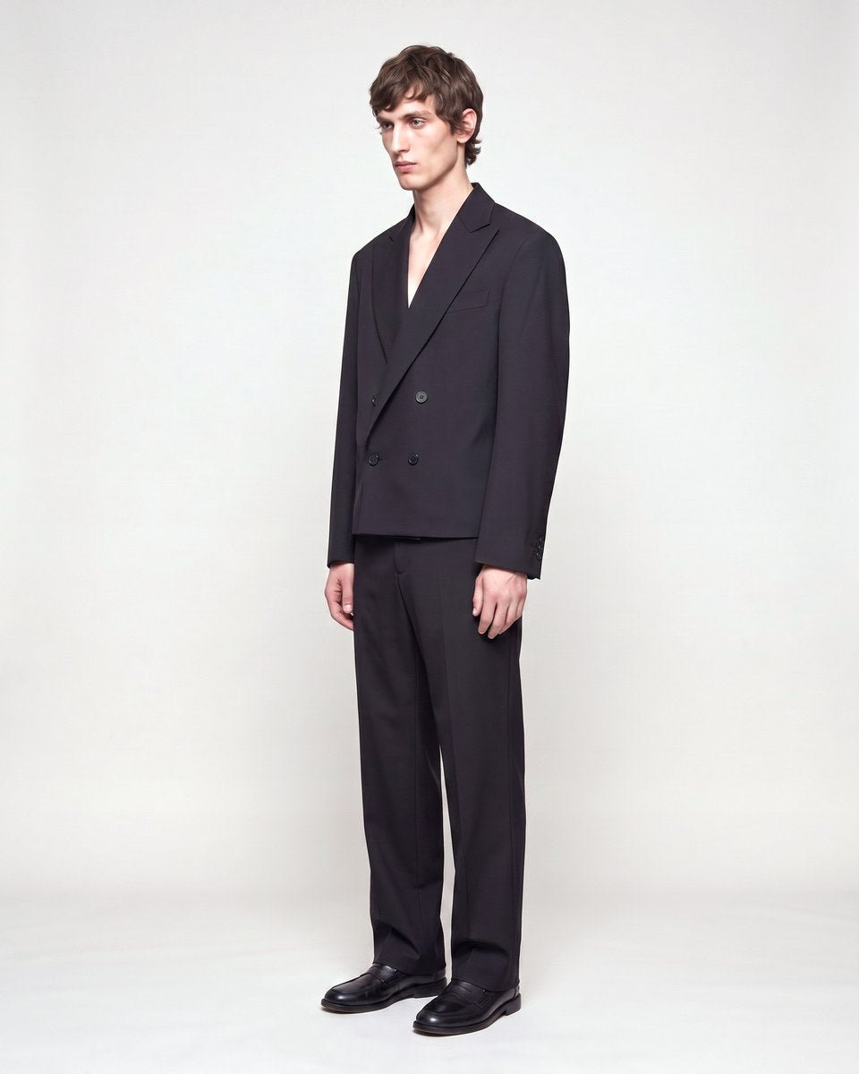 ABITO CROP DOPPIOPETTO DARK GREY - Benevierre
