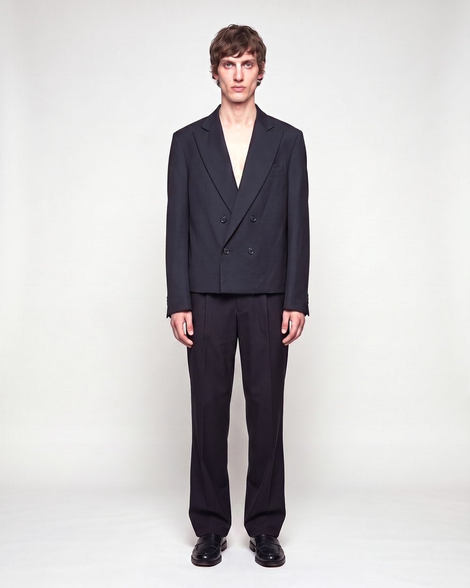 ABITO CROP DOPPIOPETTO DARK GREY - Benevierre