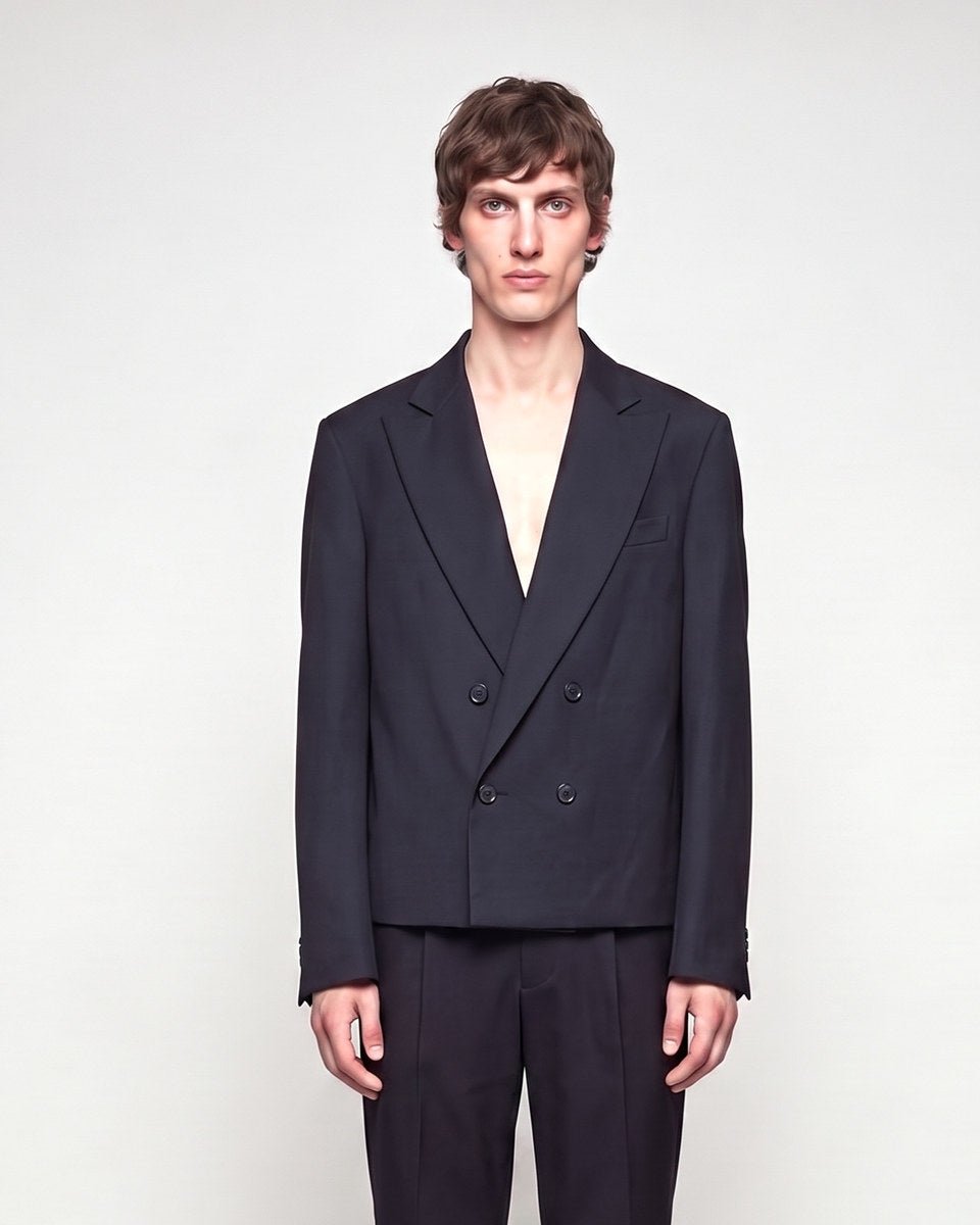 ABITO CROP DOPPIOPETTO DARK GREY - Benevierre