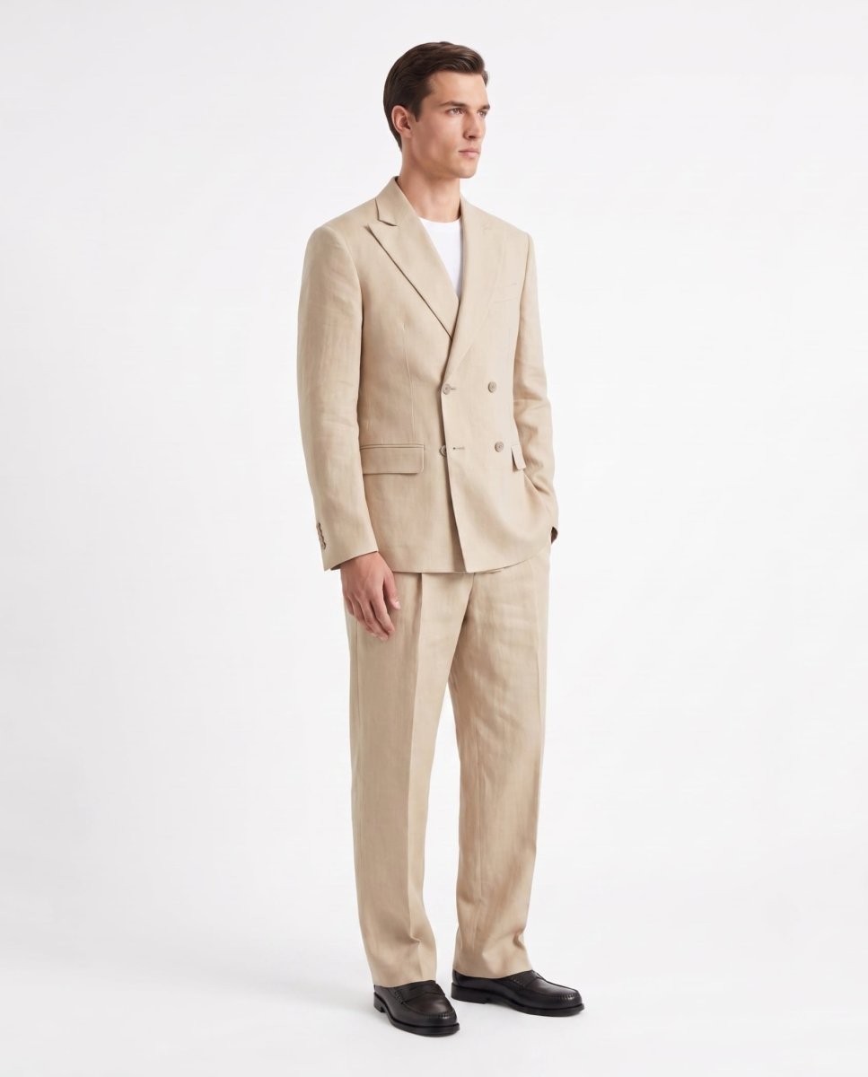 ABITO IN LINO BEIGE - Benevierre