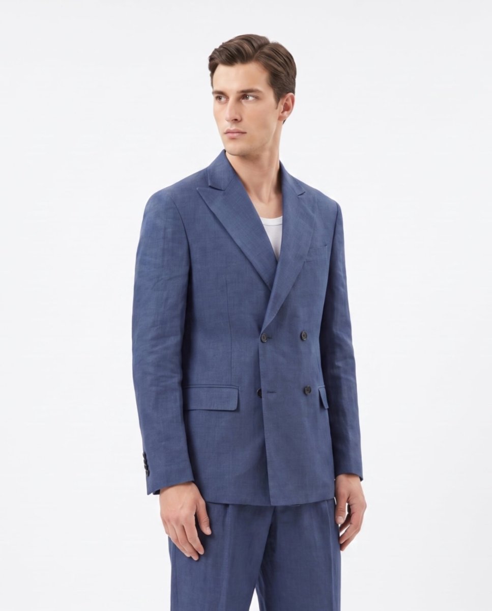 ABITO IN LINO BLUE - Benevierre