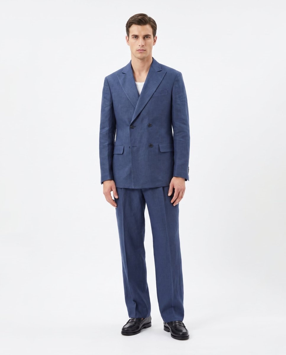 ABITO IN LINO BLUE - Benevierre