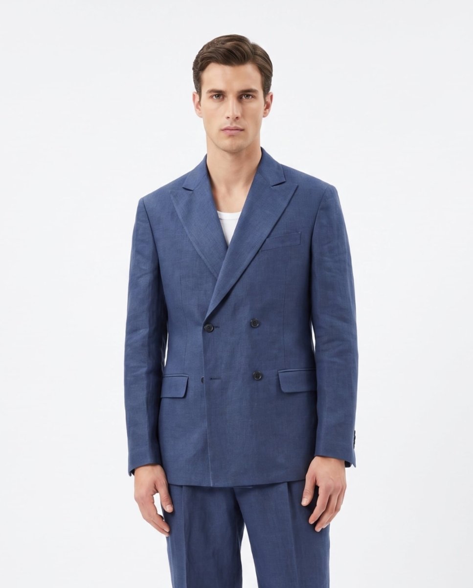 ABITO IN LINO BLUE - Benevierre
