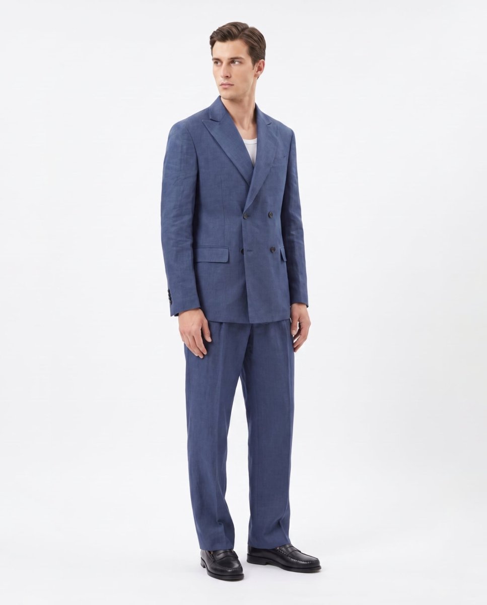 ABITO IN LINO BLUE - Benevierre