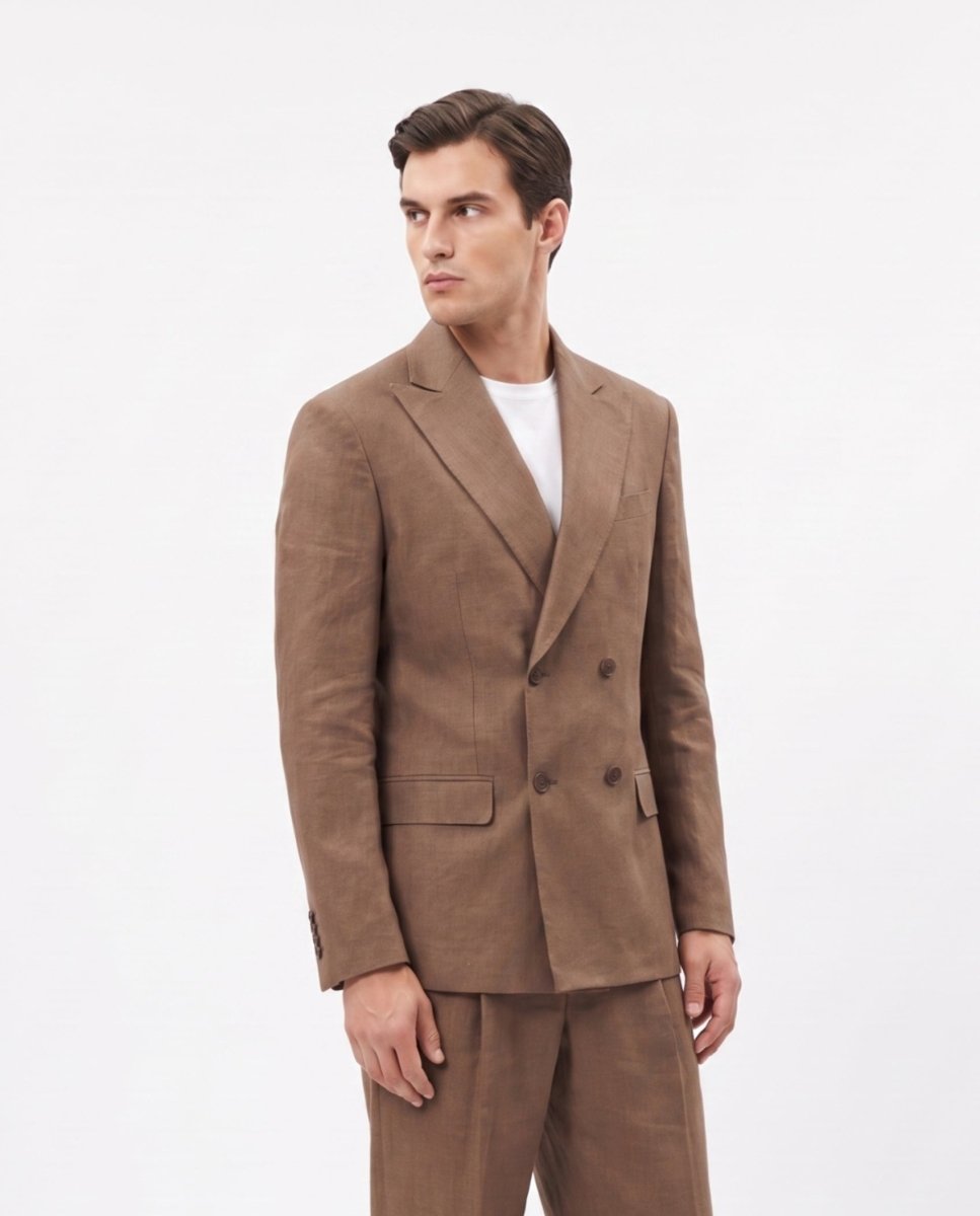 ABITO IN LINO BROWN - Benevierre