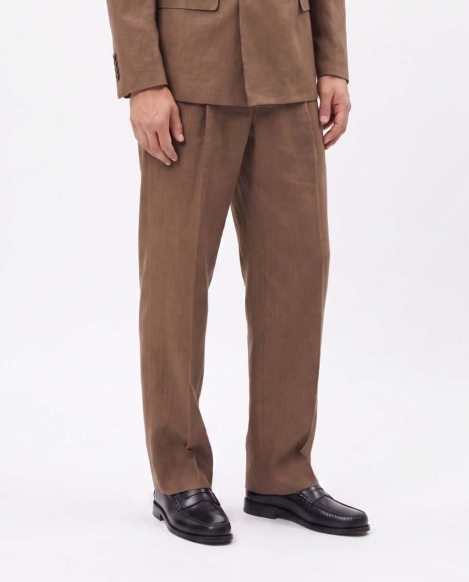 ABITO IN LINO BROWN - Benevierre