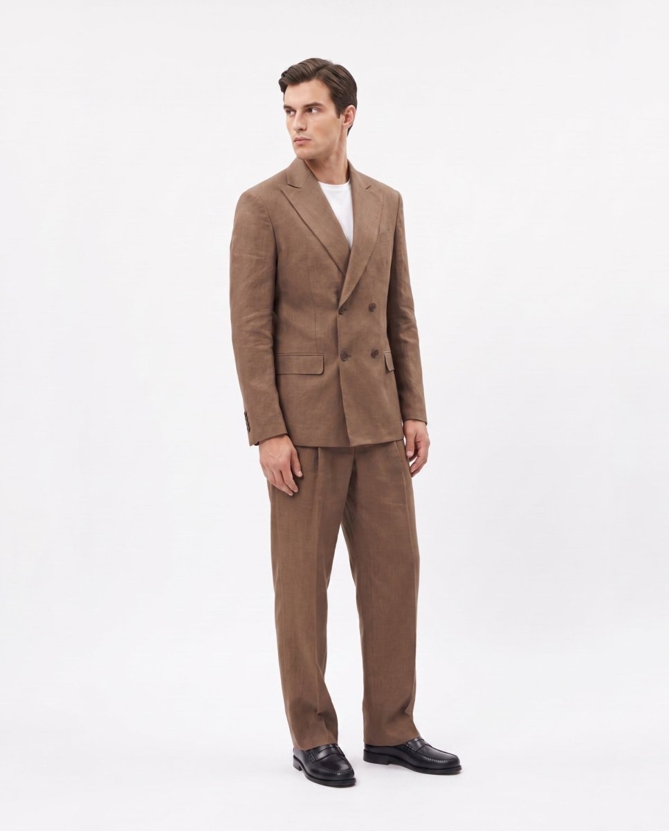 ABITO IN LINO BROWN - Benevierre