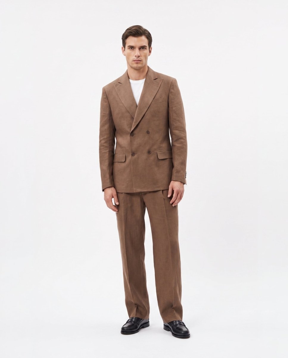 ABITO IN LINO BROWN - Benevierre