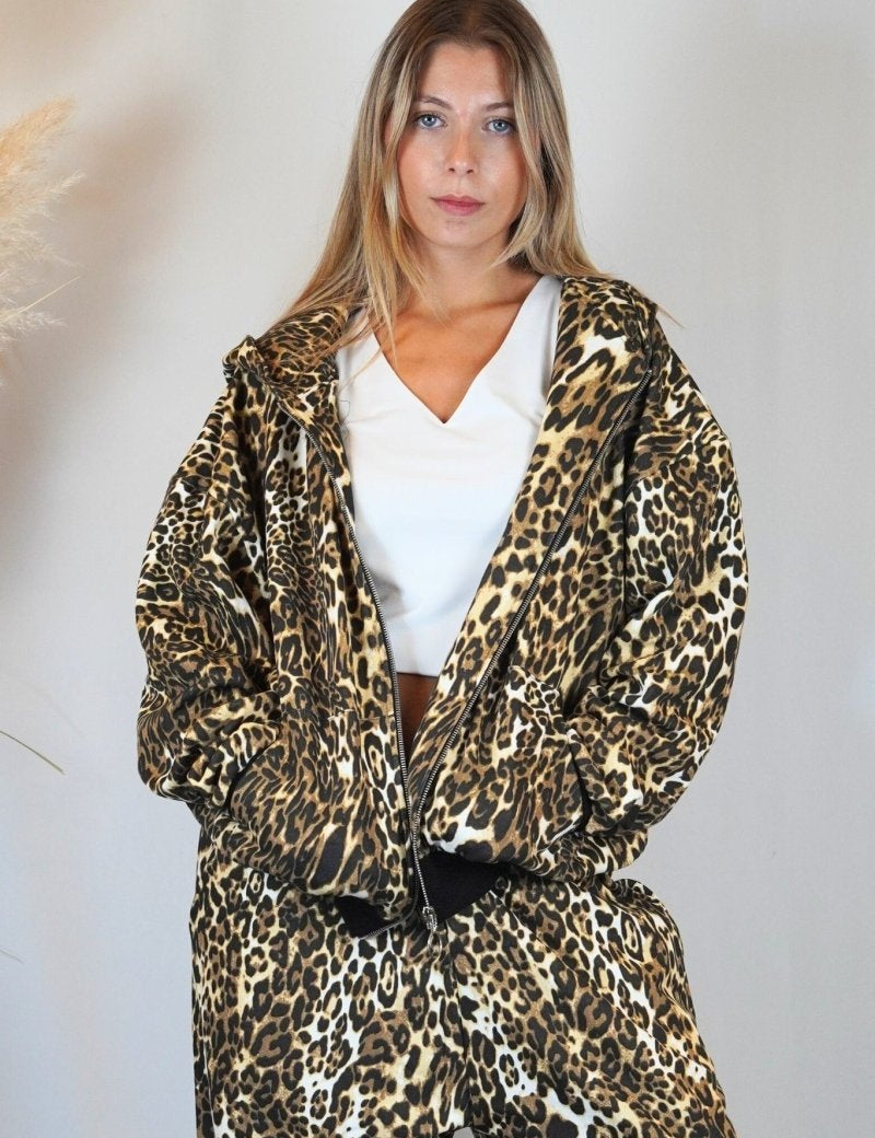 ANIMALIER ZIP HOODIE - Benevierre