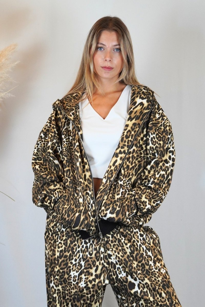 ANIMALIER ZIP HOODIE - Benevierre