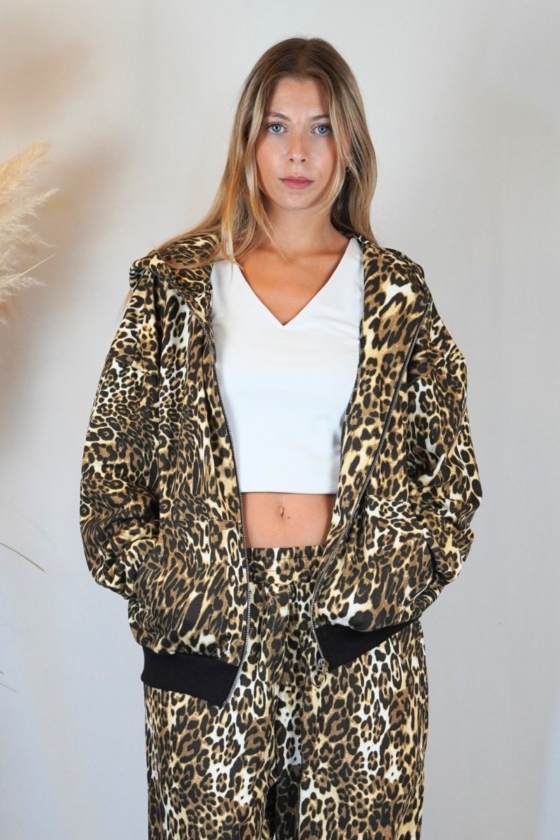 ANIMALIER ZIP HOODIE - Benevierre