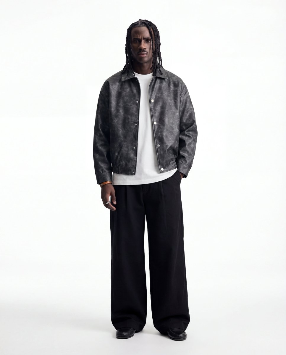 ASPHALT LEATHER JACKET - Benevierre