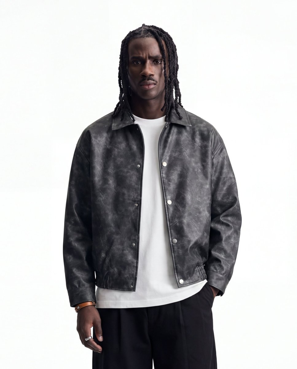 ASPHALT LEATHER JACKET - Benevierre