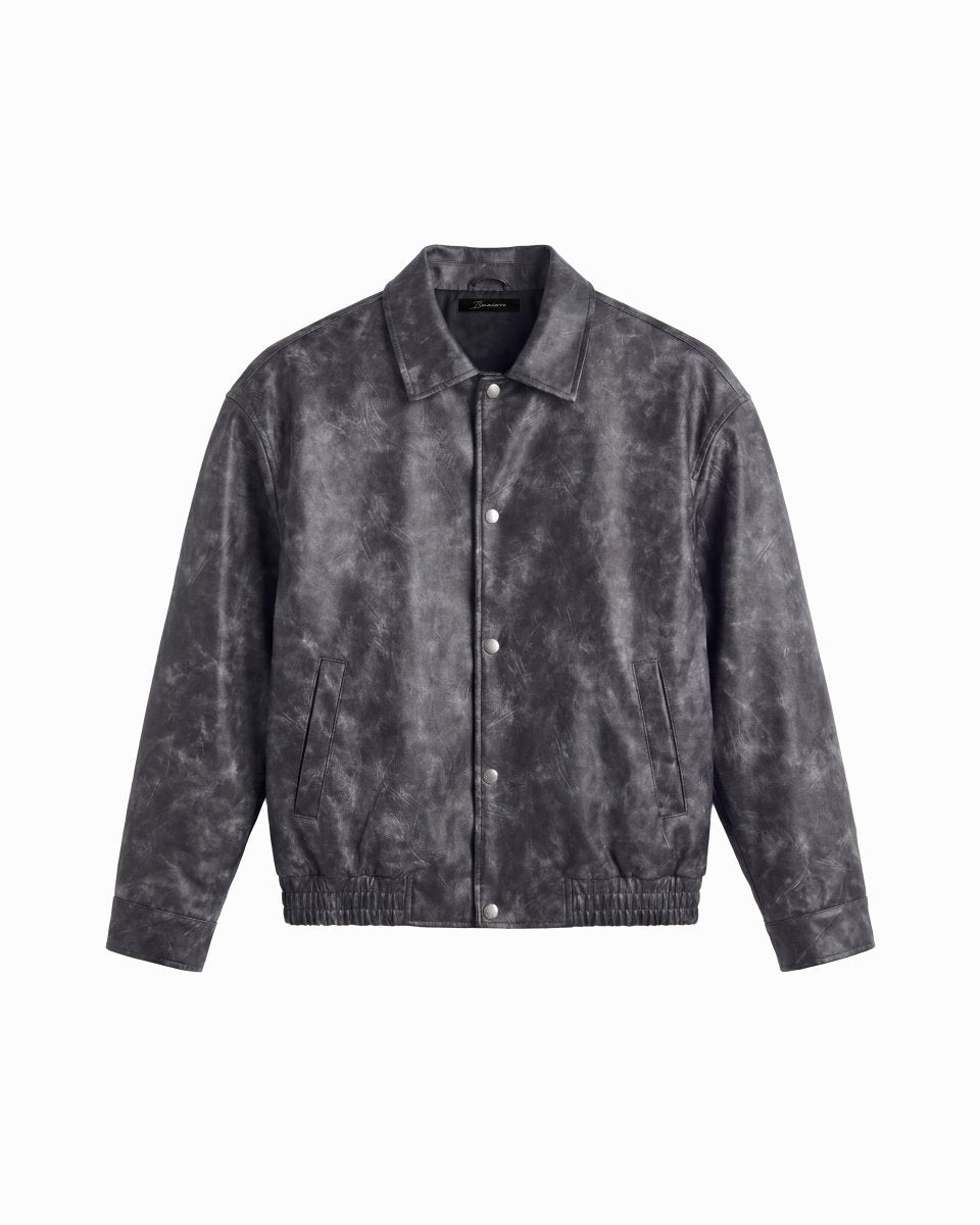 ASPHALT LEATHER JACKET - Benevierre