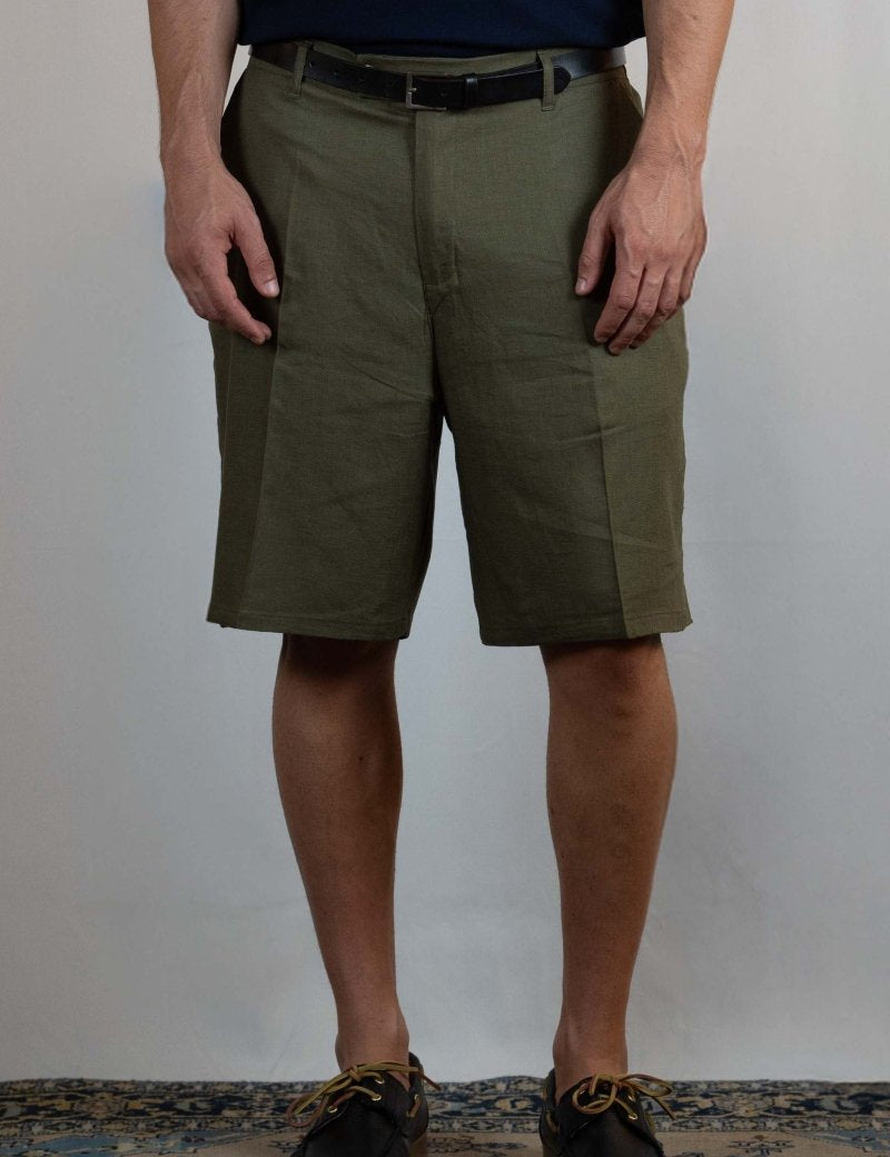 BERMUDA IN LINO VERDE - Benevierre