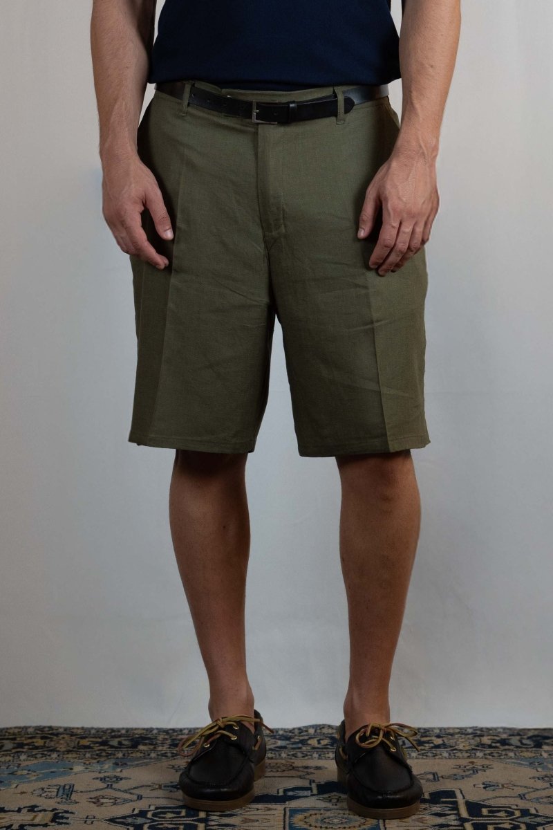 BERMUDA IN LINO VERDE - Benevierre
