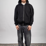 BLACK ZIP HOODIE - Benevierre