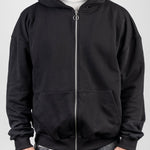 BLACK ZIP HOODIE - Benevierre