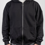 BLACK ZIP HOODIE - Benevierre