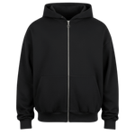 BLACK ZIP HOODIE - Benevierre