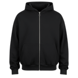BLACK ZIP HOODIE - Benevierre