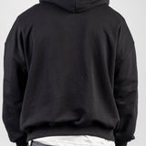 BLACK ZIP HOODIE - Benevierre
