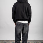 BLACK ZIP HOODIE - Benevierre
