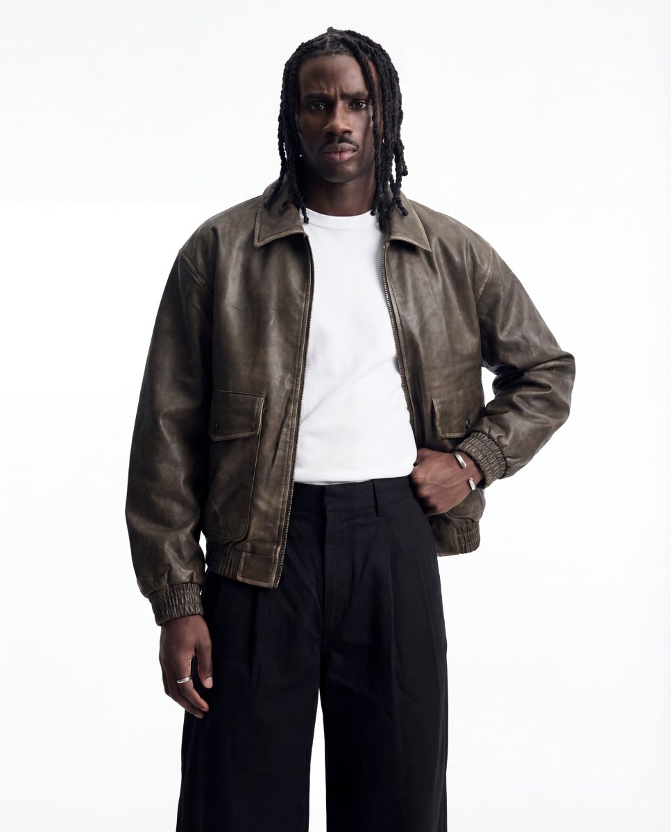 BLOCKBUSTER LEATHER JACKET - Benevierre