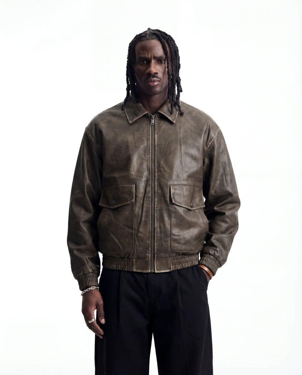 BLOCKBUSTER LEATHER JACKET - Benevierre