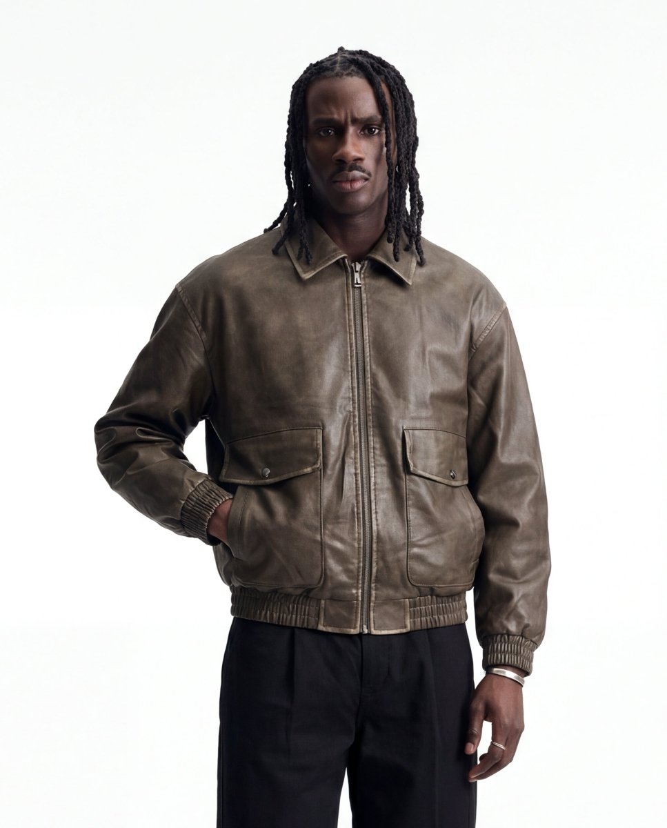 BLOCKBUSTER LEATHER JACKET - Benevierre