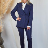 BLUE STRIPES ELEGANT PANT - Benevierre