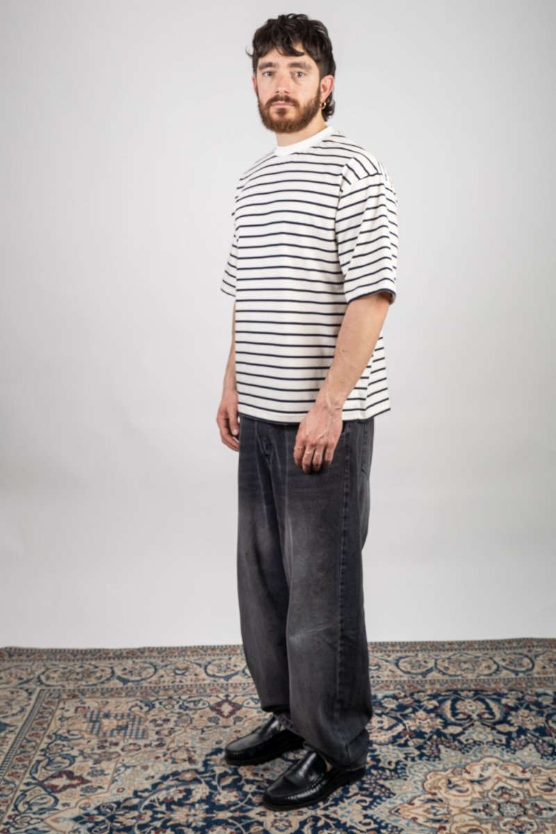 BLUE STRIPES KNITTED T - SHIRT - Benevierre
