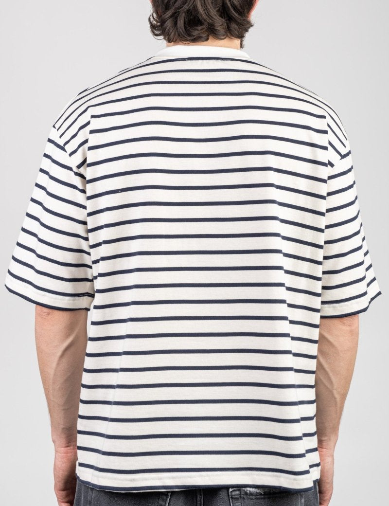BLUE STRIPES KNITTED T - SHIRT - Benevierre