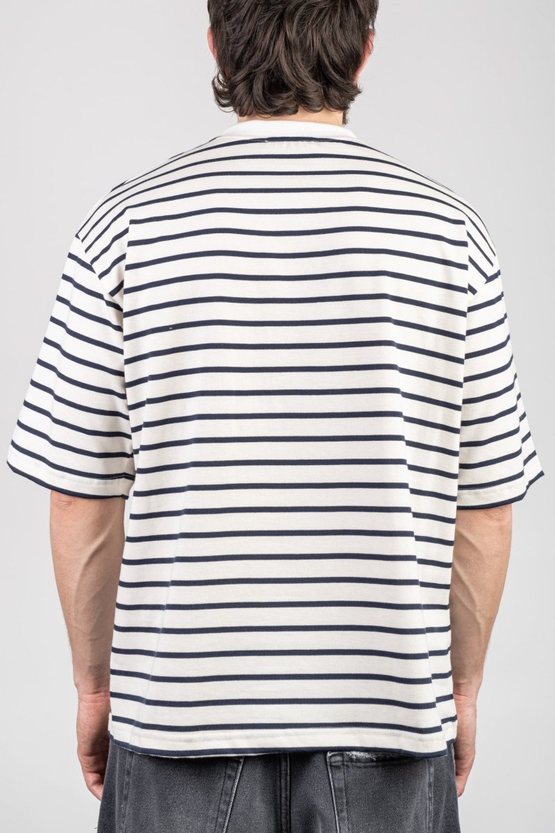 BLUE STRIPES KNITTED T - SHIRT - Benevierre
