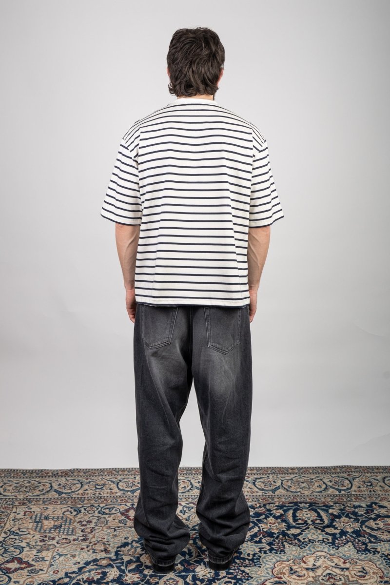 BLUE STRIPES KNITTED T - SHIRT - Benevierre