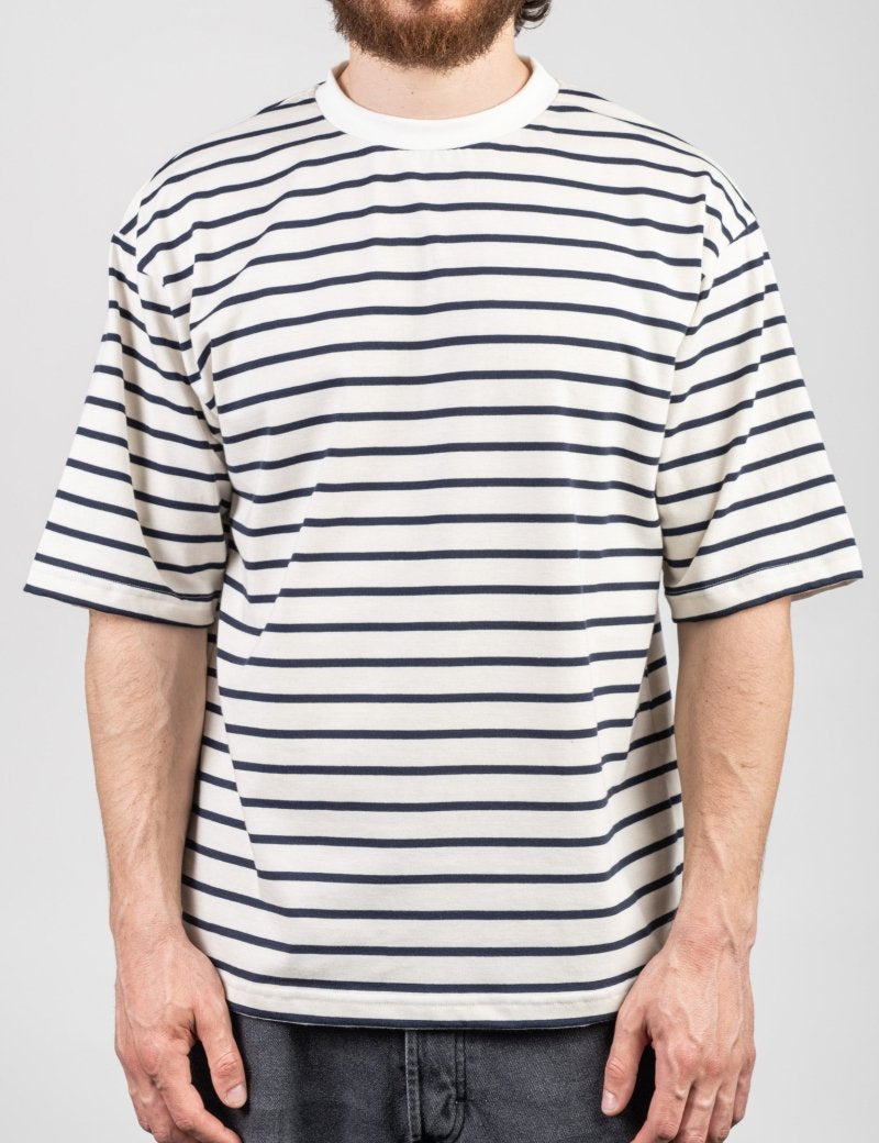 BLUE STRIPES KNITTED T - SHIRT - Benevierre