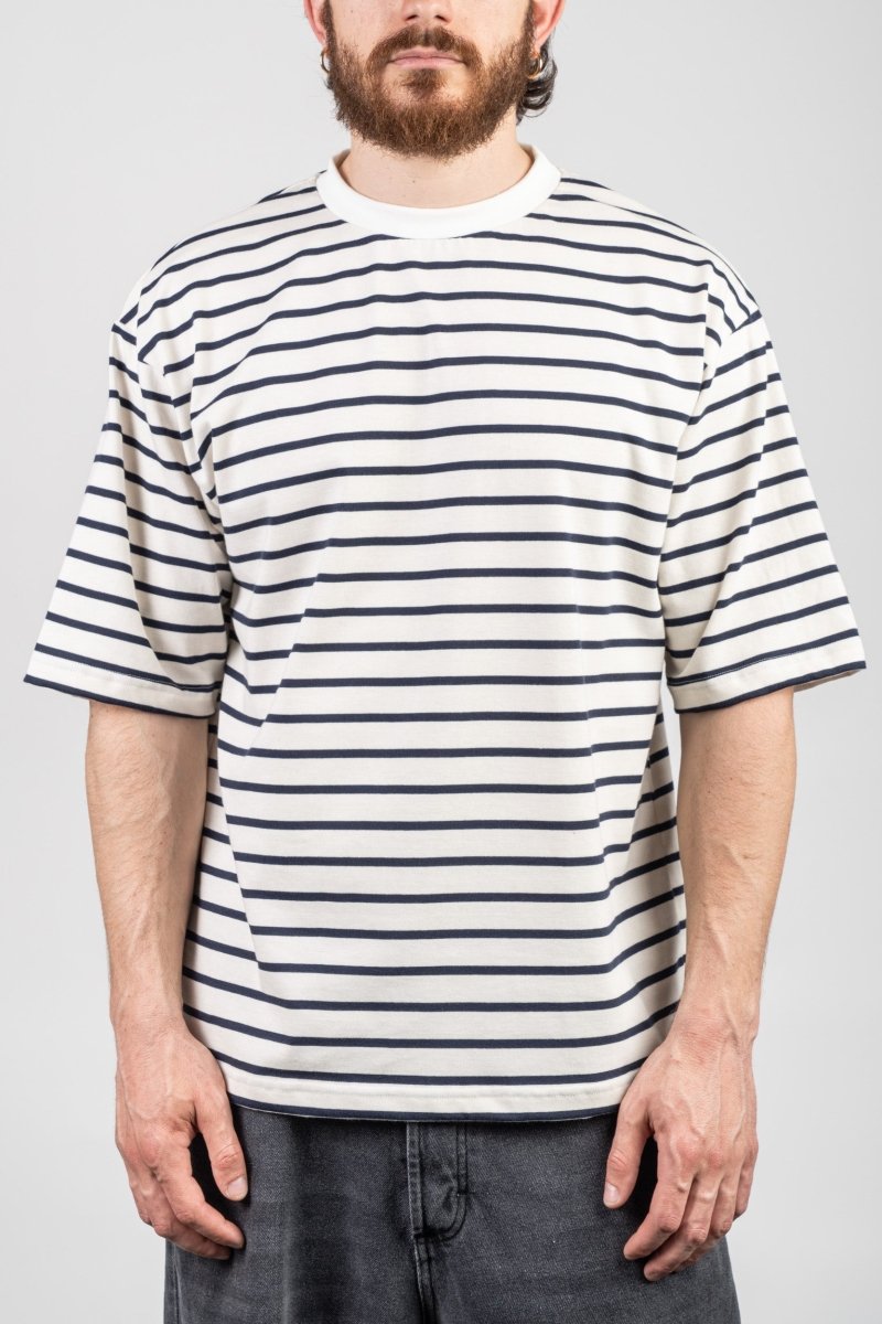 BLUE STRIPES KNITTED T - SHIRT - Benevierre