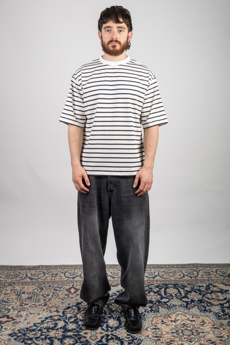 BLUE STRIPES KNITTED T - SHIRT - Benevierre