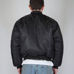 BOMBER BLACK SILVER LOGO - Benevierre