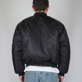 BOMBER BLACK SILVER LOGO - Benevierre