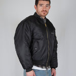 BOMBER BLACK SILVER LOGO - Benevierre