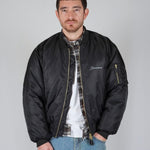 BOMBER BLACK SILVER LOGO - Benevierre