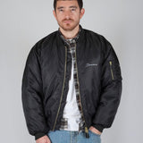 BOMBER BLACK SILVER LOGO - Benevierre