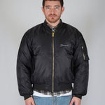 BOMBER BLACK SILVER LOGO - Benevierre